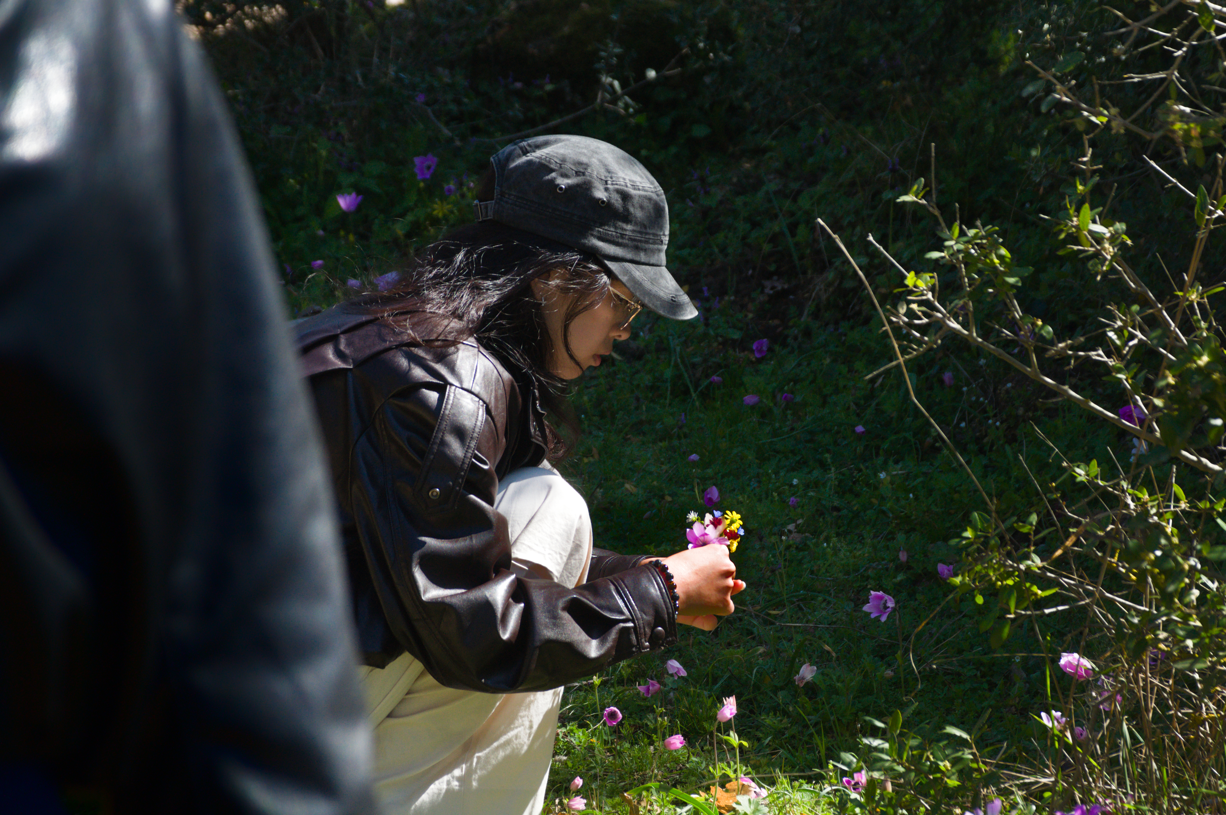 Picking flowers, Greece